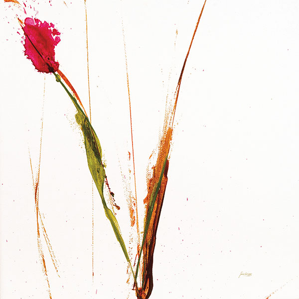 Pink Buds I on White